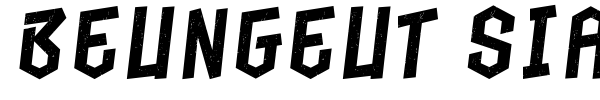 Beungeut Sia font preview